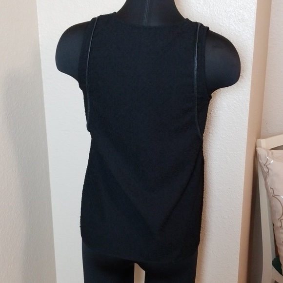 Joes Jeans Faux Leather Trim Textured Tank - Picture 4 of 6